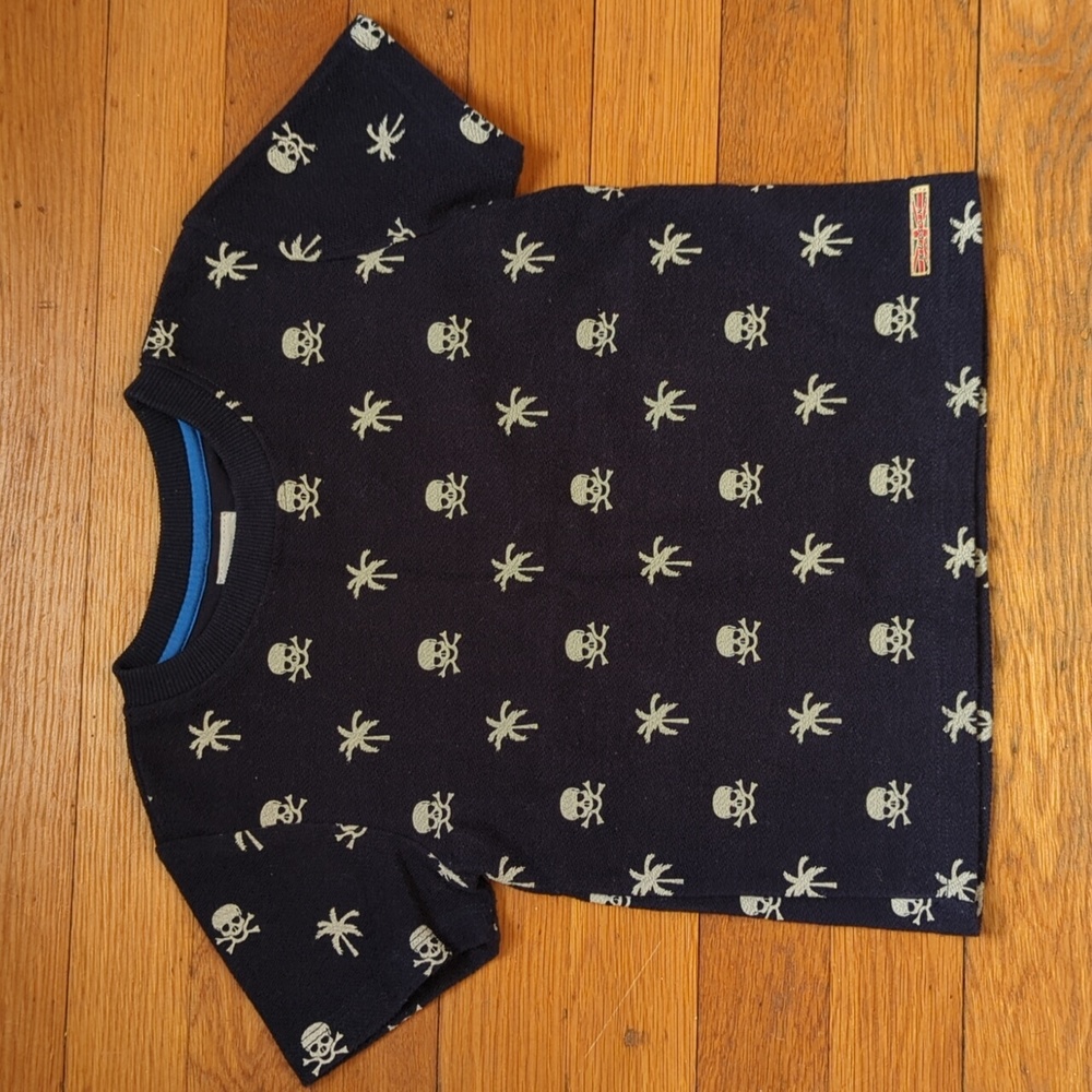 Hudson navy blue pirate prints tee size 4T